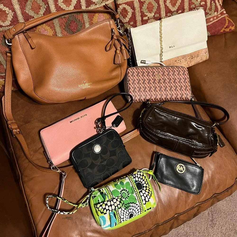 SOLD!!! 8Pc Lot Kate Spade Michael Kors Coach Ralph Lauren - Picture 1 of 16